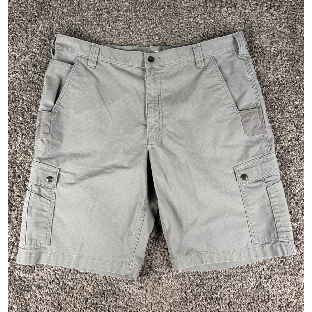 Carhartt Mens Relaxed Fit Rugged Flex Ripstop Cargo Work Shorts Gray 40 BS4727-M - Picture 3 of 7